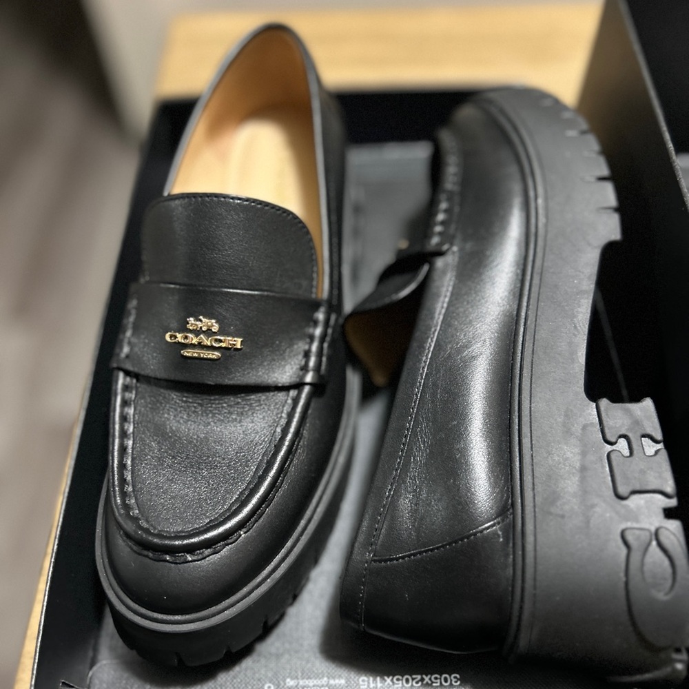Coach Black Leather Loafers Ruthie Loafer - Picture 3 of 16